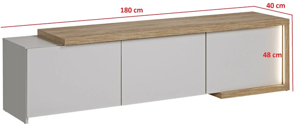 Szafka RTV DASAR 180 dąb artisan/kaszmir FURNIVAL