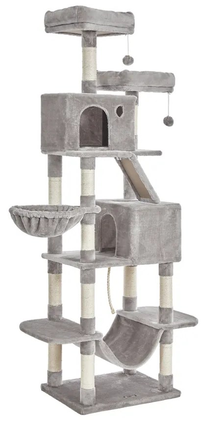 Drapak dla kota PANTHER, 60x50x206cm, szare Feandrea