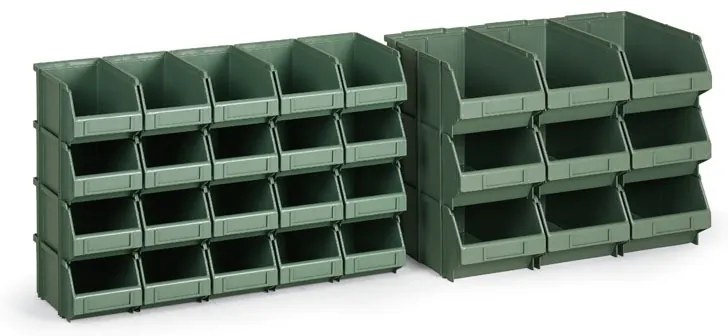 Plastikowy pojemnik z polistyrenu, 150x240x125 mm