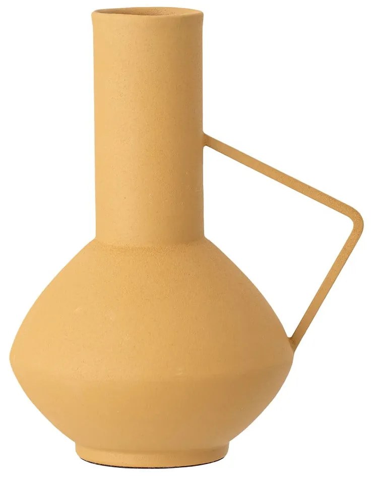 Żółty metalowy wazon Bloomingville Irine, wys. 21 cm