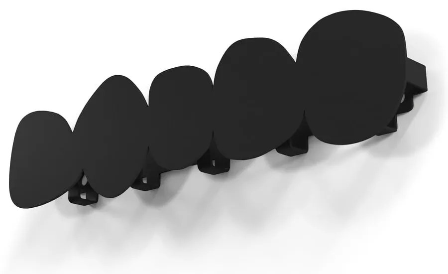 Czarny metalowy wieszak ścienny 58 cm Tumulo – Spinder Design