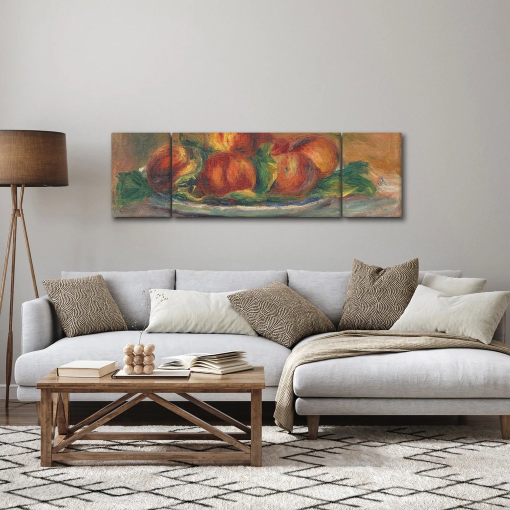 Obraz - Auguste Renoir, Peaches on a Plate, reprodukcje (170x50 cm)