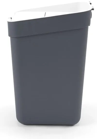 Ciemnoszary kosz na śmieci do segregacji odpadów z plastiku z recyklingu 30 l Ready To Collect – Curver