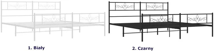 Białe metalowe łóżko rustykalne 200x200 cm N9-K70