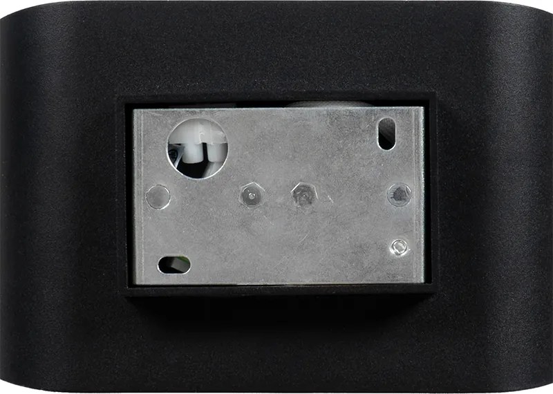 Nowoczesna lampa ścienna czarna ze złotym wnętrzem owalna - Alone