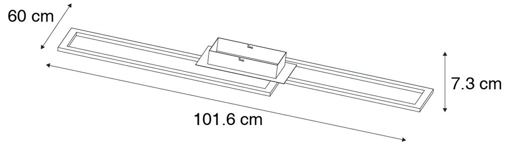 Plafon / Lampy sufitowe czarny 101 cm z wbudowanym LED 3-stopniowy ściemniacz - Georgi Nowoczesny Oswietlenie wewnetrzne