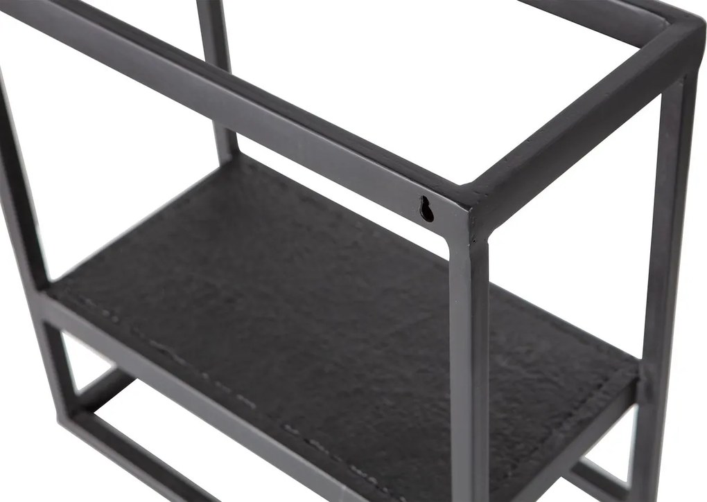 Metalowa półka CASTO 40x40 cm, czarna