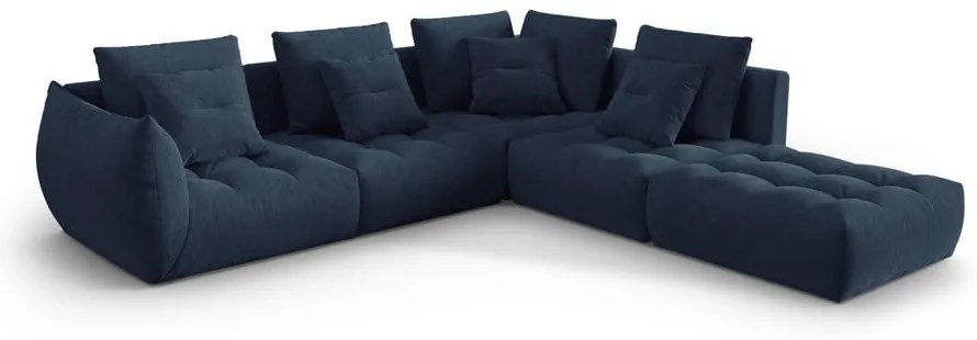 Ciemnoniebieski narożnik (prawostronny/w kształcie litery L) Bloom – Micadoni Home