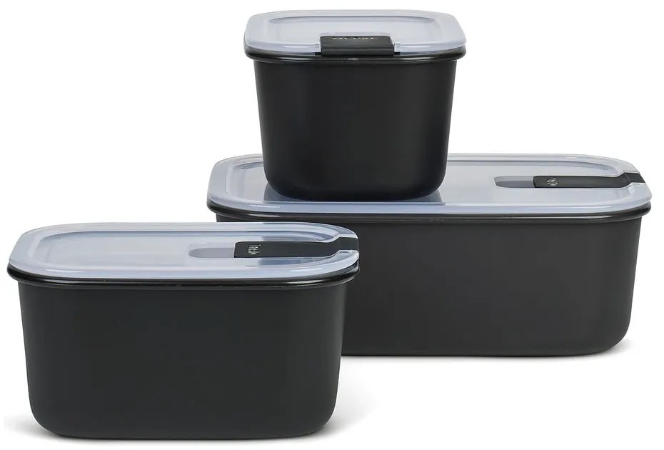 Pojemniki na żywność 3 szt. Nordic black – Mepal