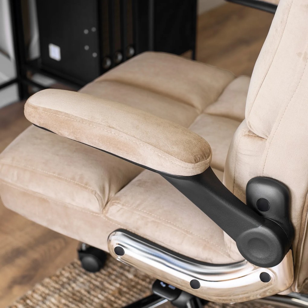 Pikowane krzesło biurowe z weluru London