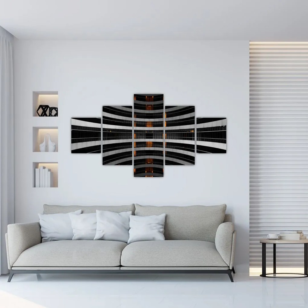 Abstrakcyjny obraz - budynek (125x70 cm)