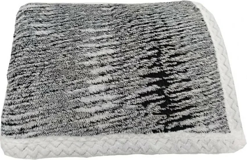 Koc z barankiem Marmur czarny, 150 x 200 cm