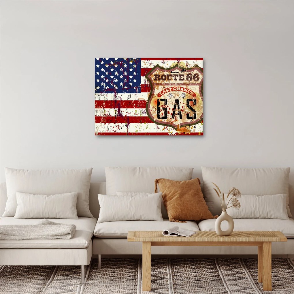 Obraz - Vintage flaga (70x50 cm)