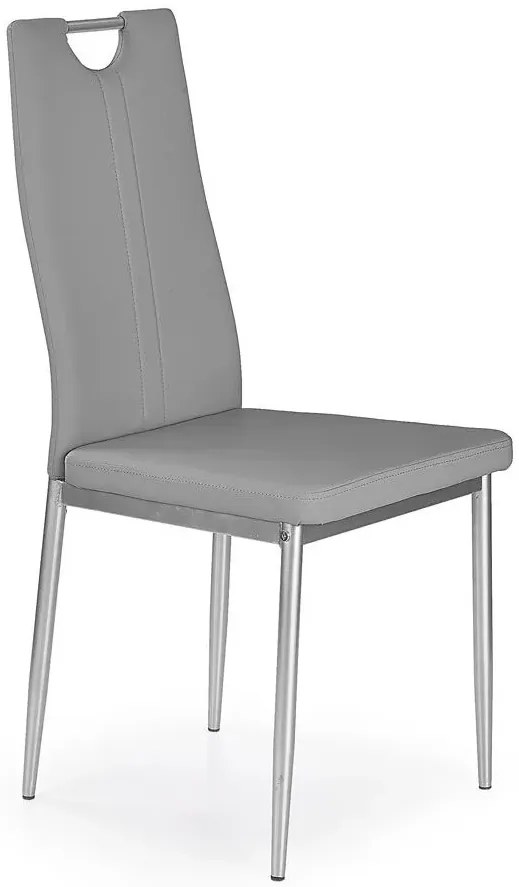 Popielate Metalowe Krzesło Tapicerowane T1-L42