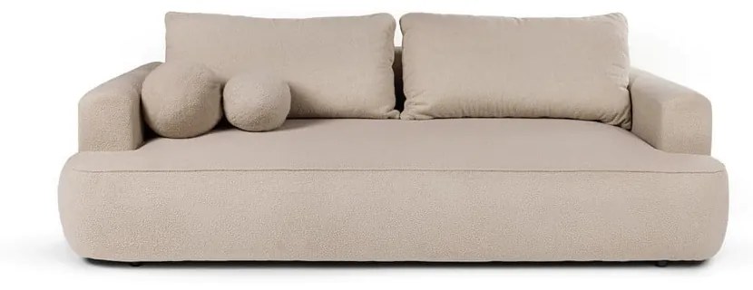 Beżowa rozkładana sofa z materiału bouclé 247 cm Quinoa – Bonami Selection