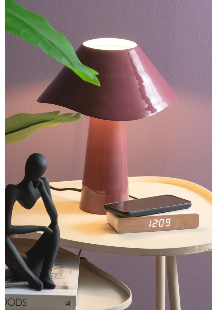 Budzik cyfrowy z ładowarką bezprzewodową Retro Flat LED – Karlsson