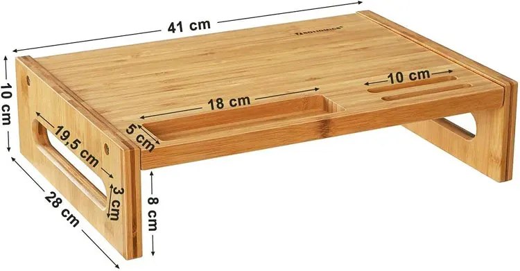 Bambusowa podkładka pod monitor komputera - Awa