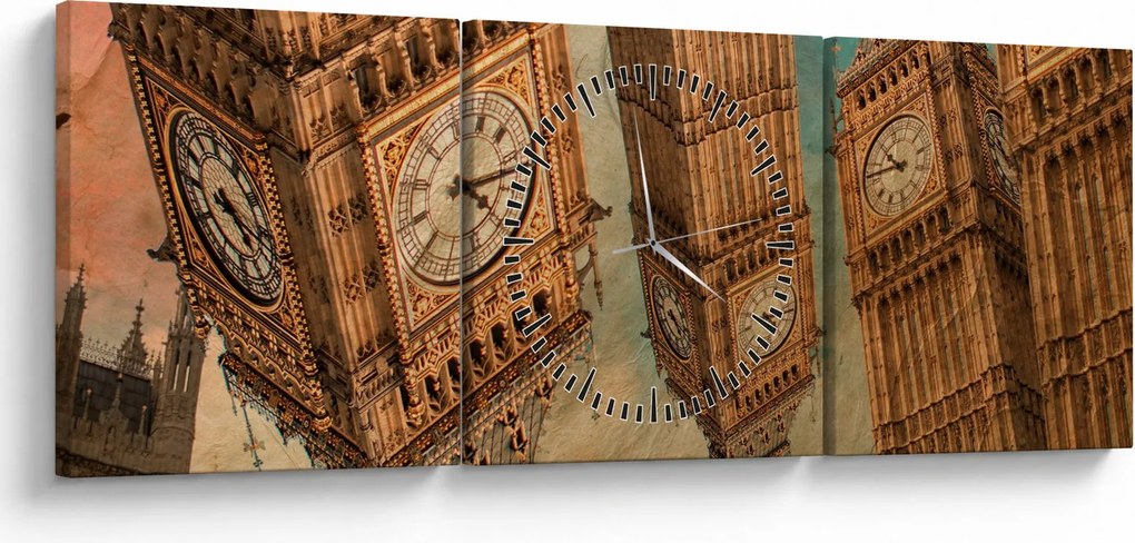 Obraz - Big Ben, Londyn (z zegarem) (90x30 cm)