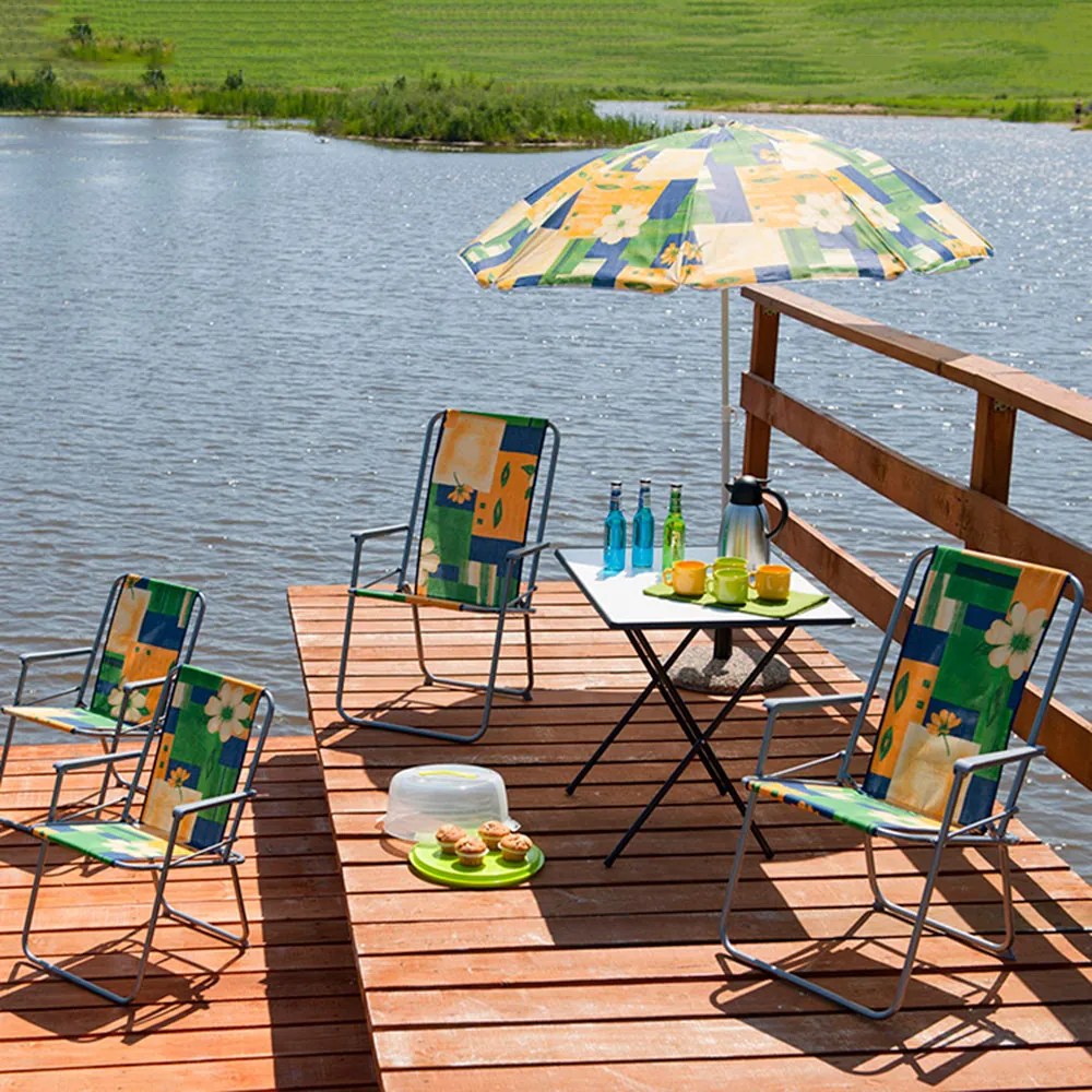 Stolik turystyczny Sevelit 60 x 80 cm biały / antracyt PATIO