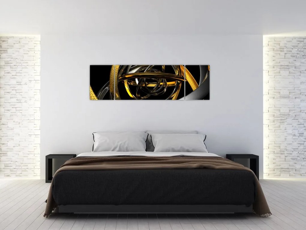 Obraz nowoczesnej abstrakcji (170x50 cm)
