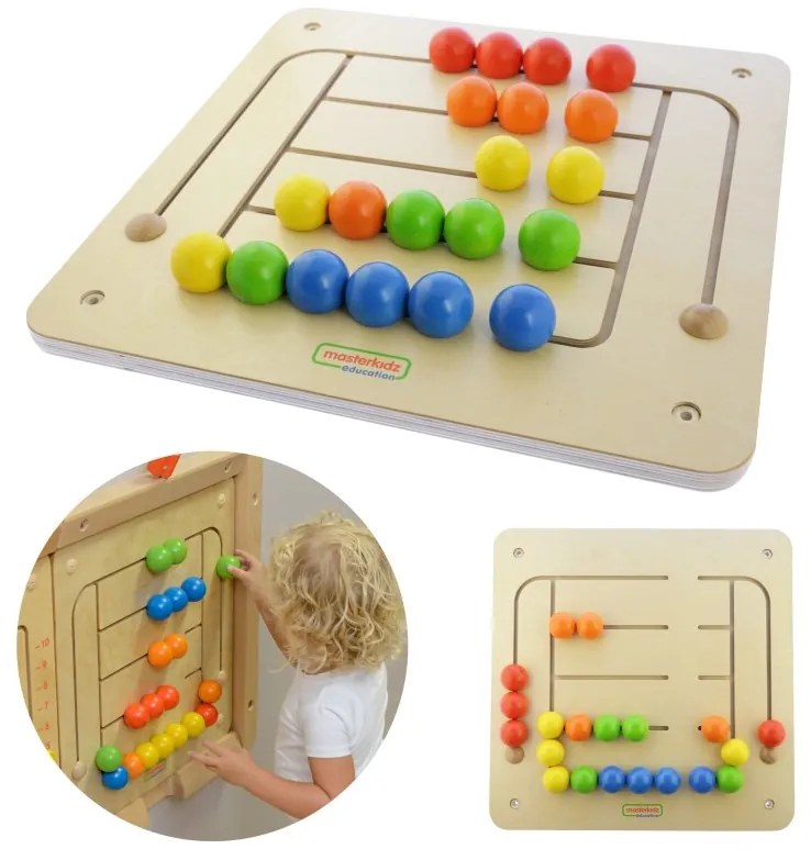 Masterkidz tablica ścienna edukacyjna labirynt koraliki montessori