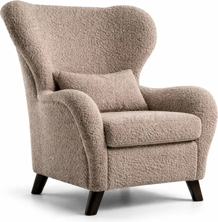 Brązowy fotel uszak Miuform Miuf