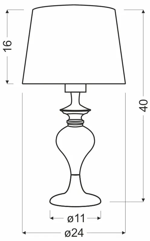 Klasyczna lampa stołowa ze srebrnym abażurem - T030 - Greko