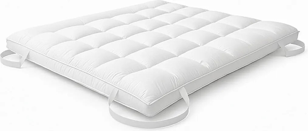 The White Stone Topper King Size | Pikowany Ochraniacz na Materac z Wypełnieniem 1000 g/m² | Oddychająca Mikrofibra z Gumkami w Rogach | Ochrona Materaca 180x200