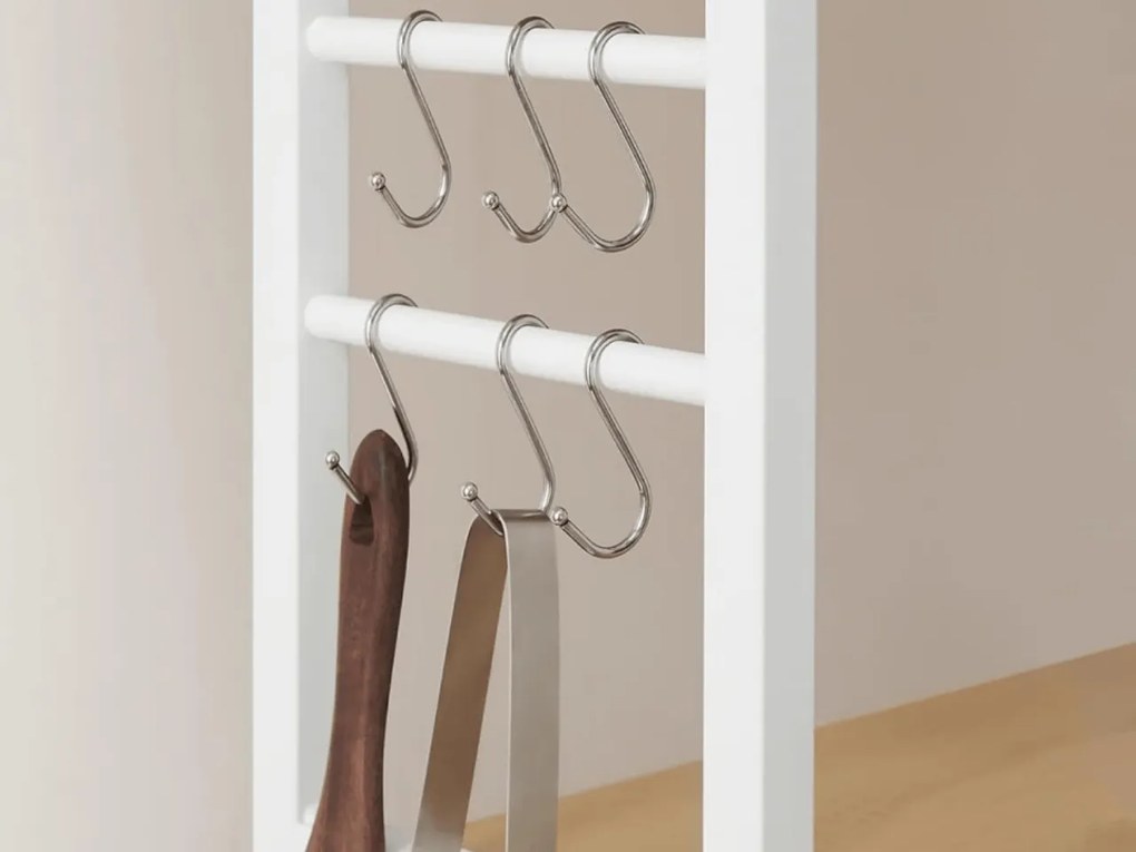 Regał kuchenny LORANO 167x80 cm, biały / dekor dąb