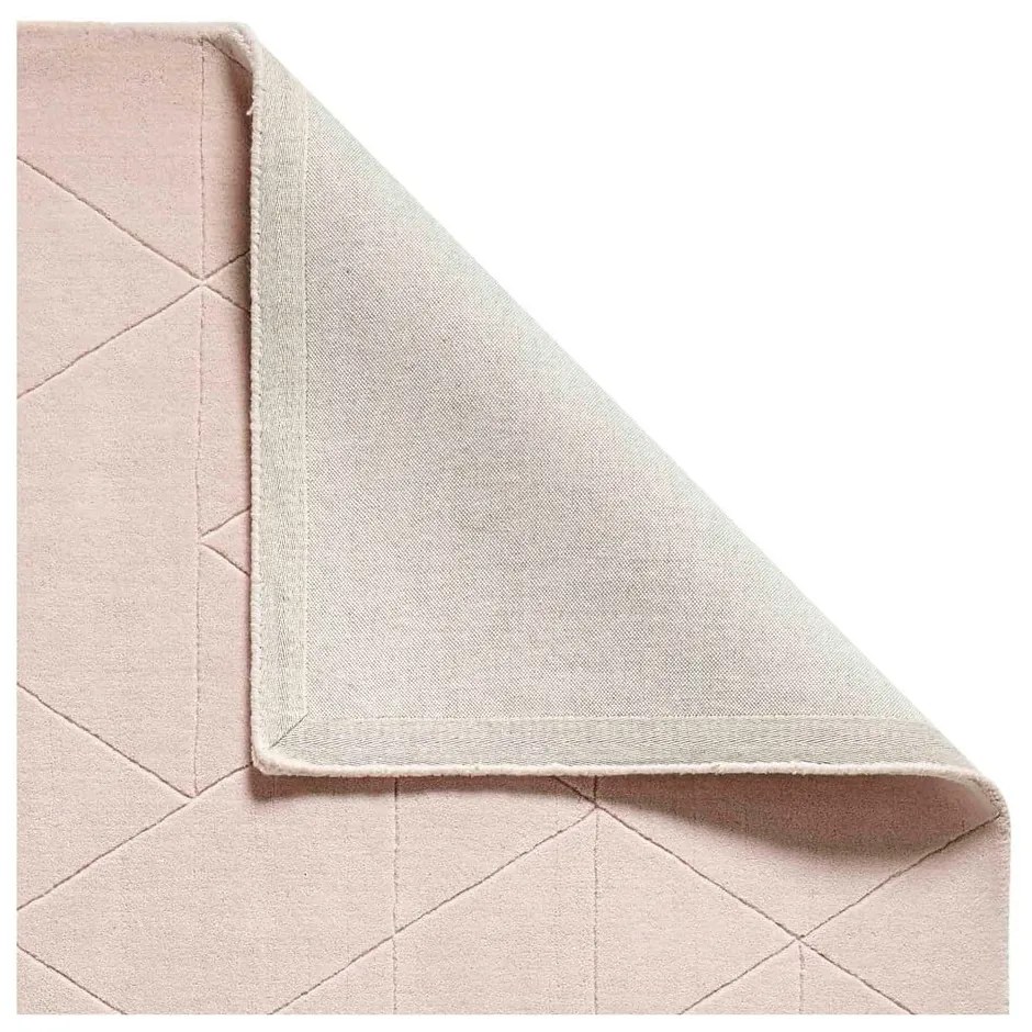 Różowy wełniany dywan Think Rugs Kasbah, 120x170 cm