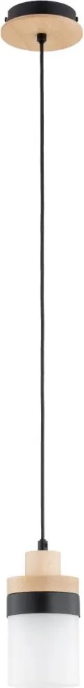 Lampa wisząca FRONY na przewodzie 1xE27/15W/230V czarna/beżowa