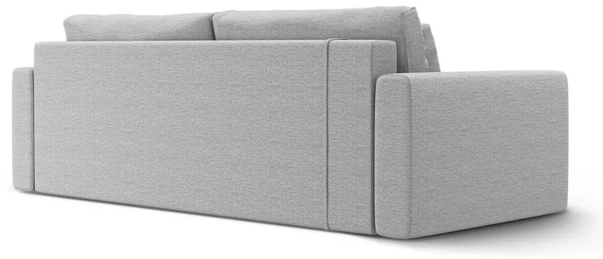 Jasnoszara rozkładana sofa ze schowkiem 238 cm Belfast – Cosmopolitan Design