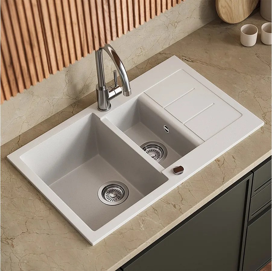 Zlewozmywak biały 80x50x20 seattle