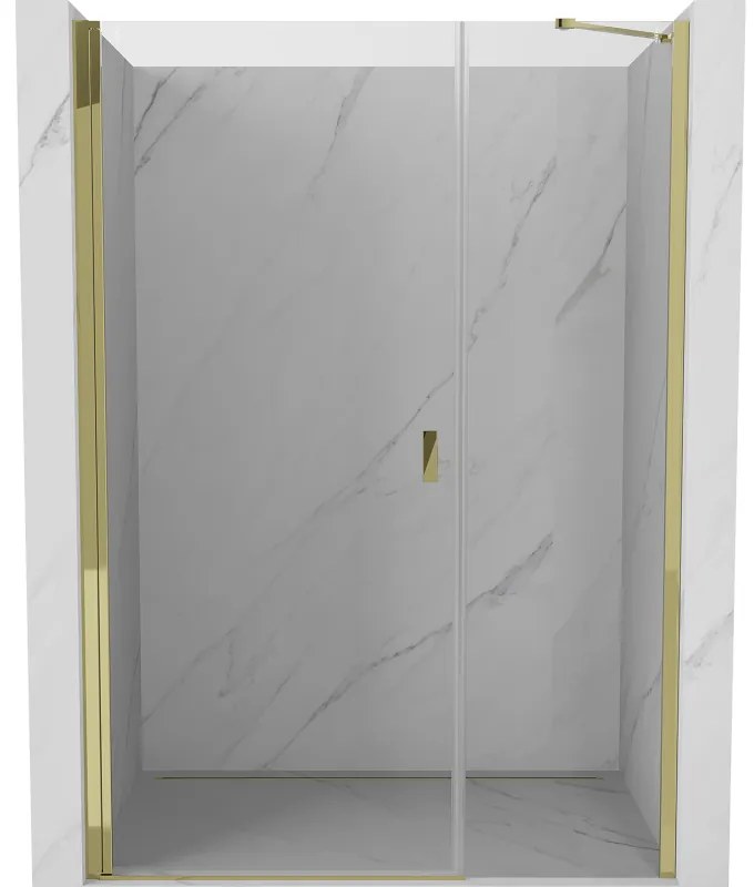 Mexen Mist-B drzwi prysznicowe uchylne 115 cm, transparent, złote - 8A2-115-001-50-00