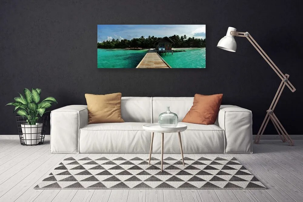 Duży obraz na płótnie Most prowadzący nad Fale