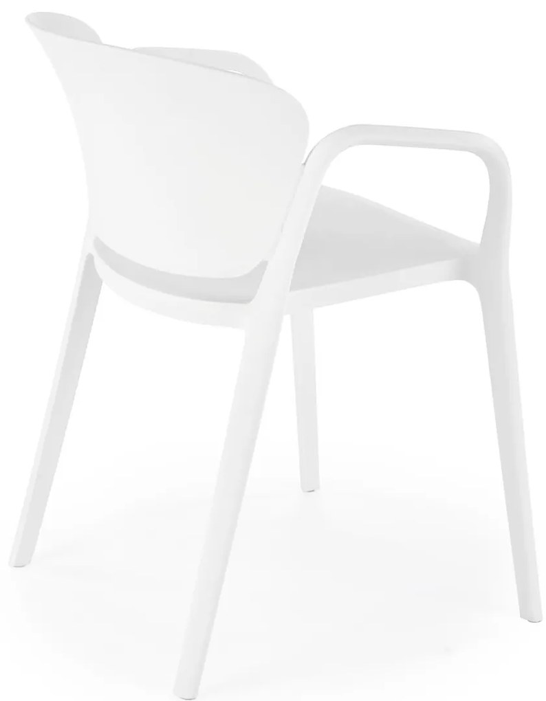 Białe krzesło plastikowe K491