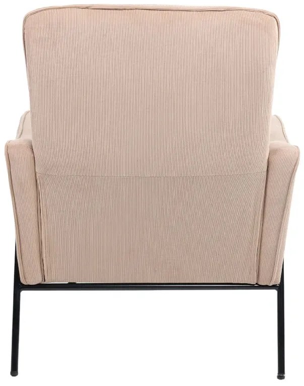 Beżowy fotel wypoczynkowy w stylu loft L1-R55