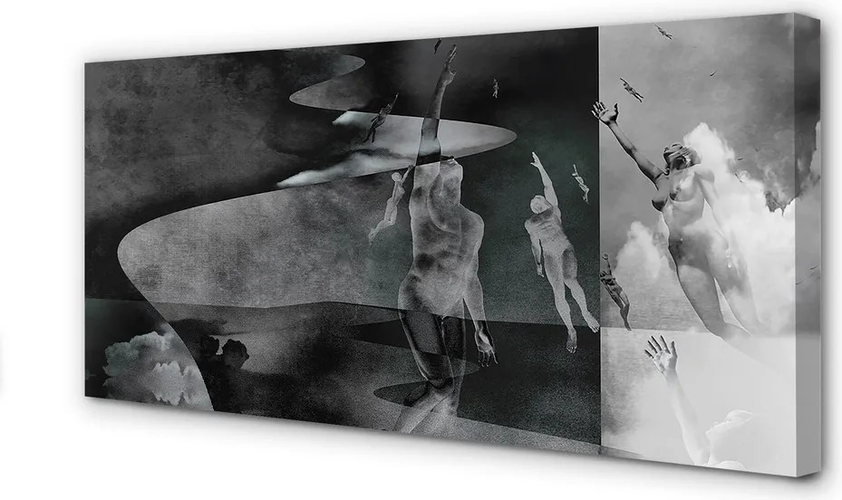 Zdjęcie na płótnie Ludzie pod Czarnym Niebem