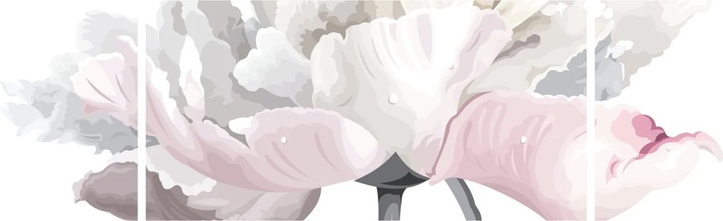 Obraz - Kwiat róży (170x50 cm)