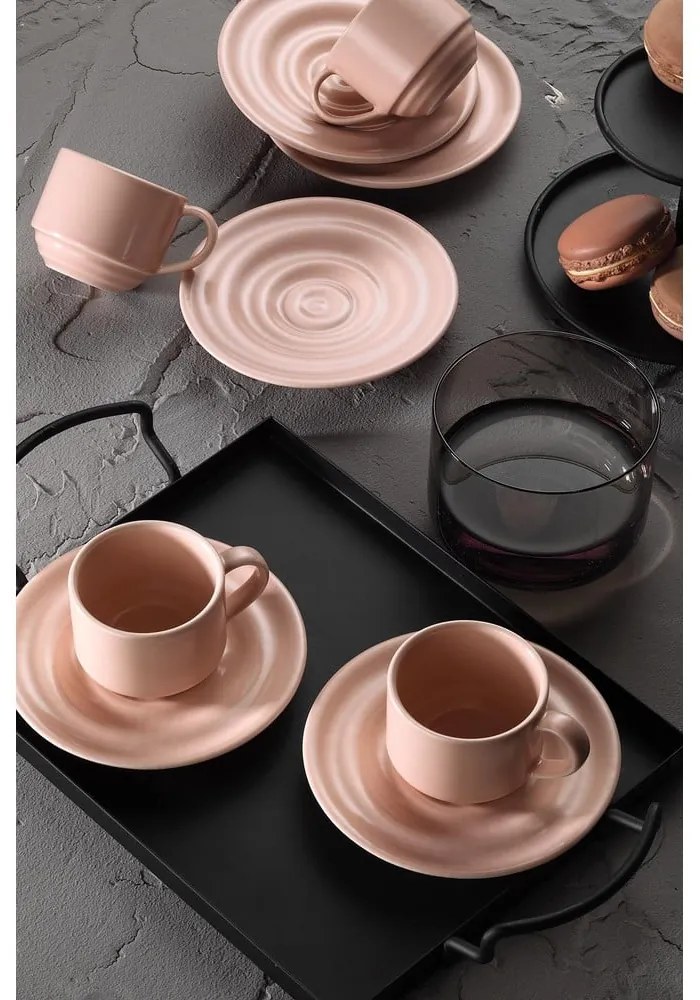 Różowe filiżanki zestaw 6 szt. na espresso 75 ml – Kütahya Porselen