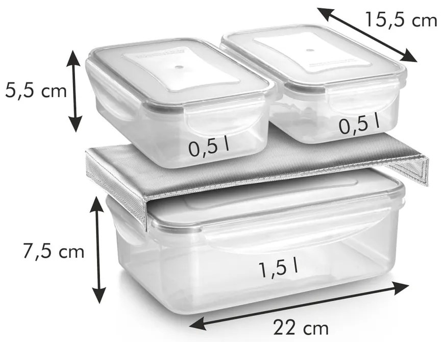 Torba chłodząca z 3 pojemnikami Freshbox – Tescoma