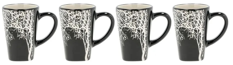 Czarne kamionkowe kubki na espresso zestaw 4 szt. 100 ml Hela – Villa Collection