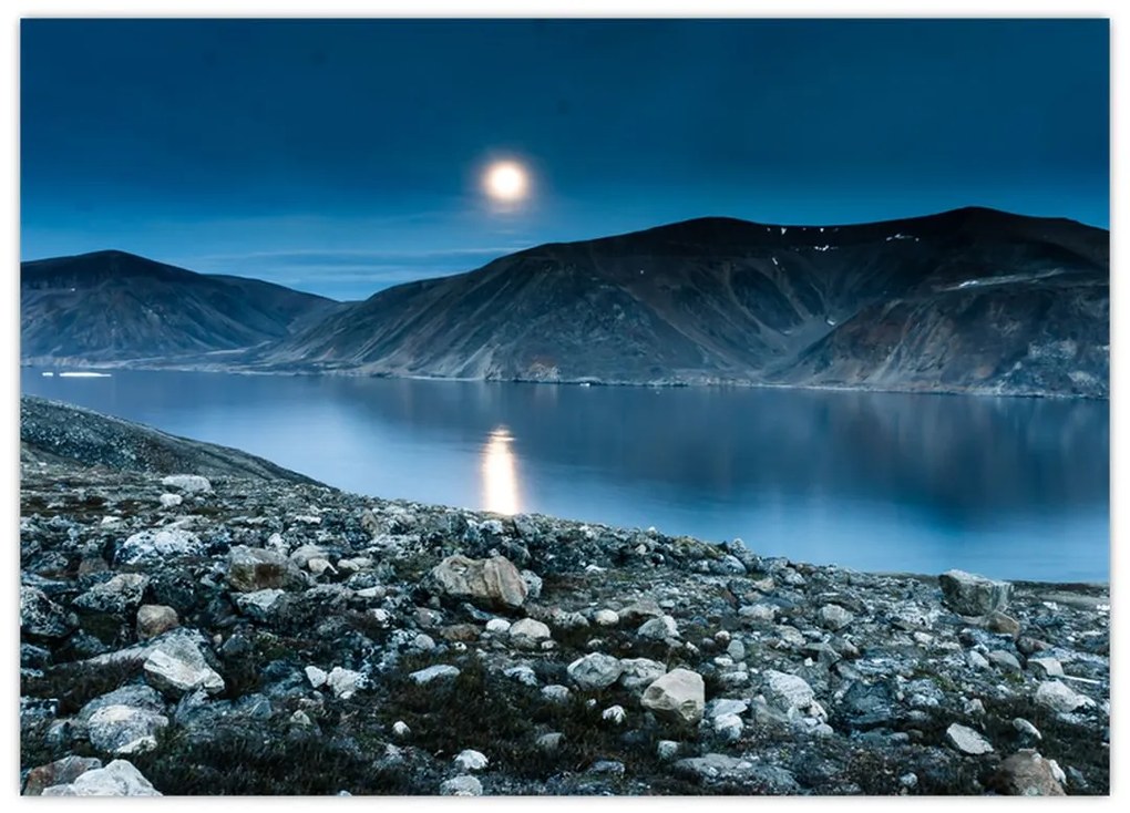 Obraz nocnego krajobrazu, Islandia (70x50 cm)
