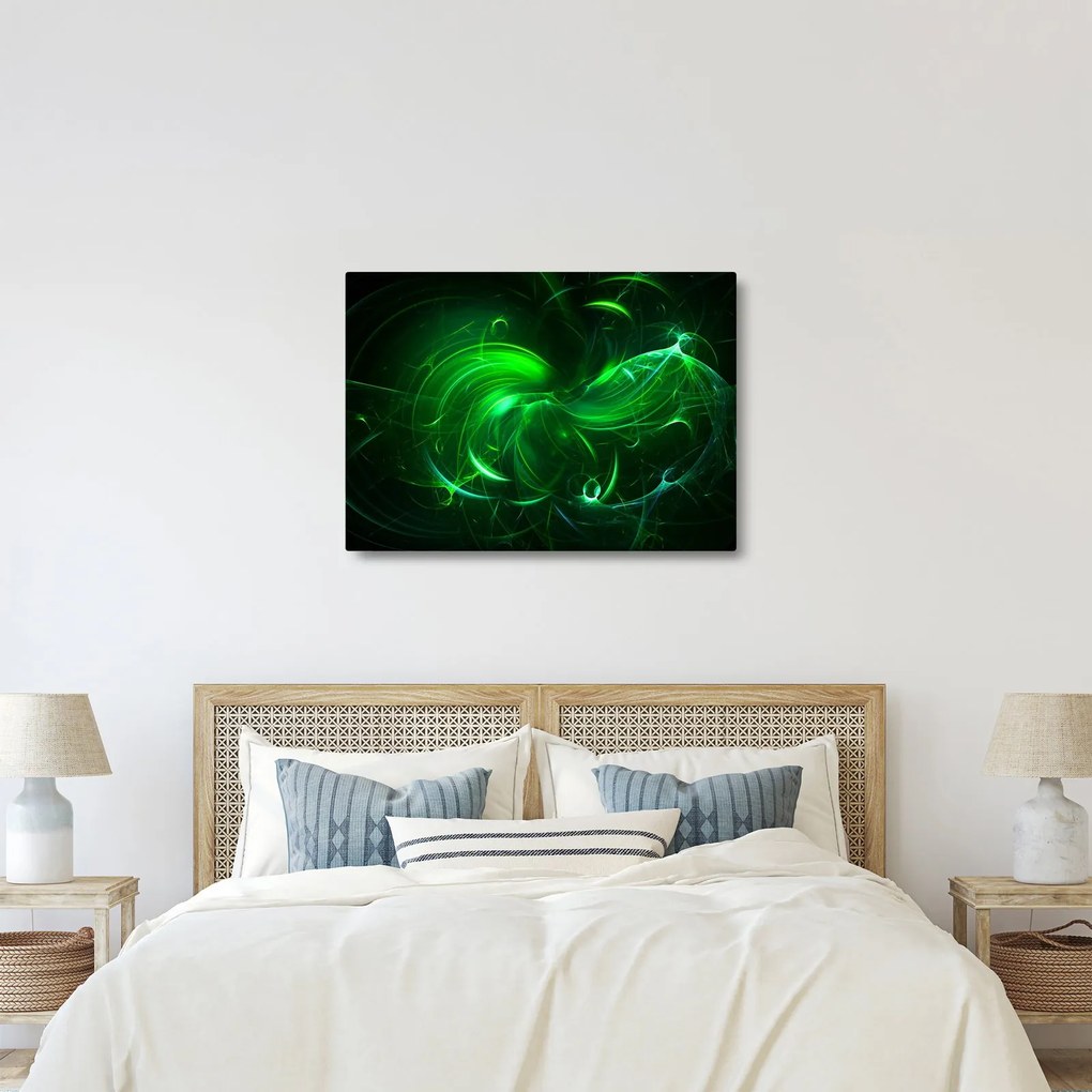 Obraz - zielona abstrakcja (70x50 cm)
