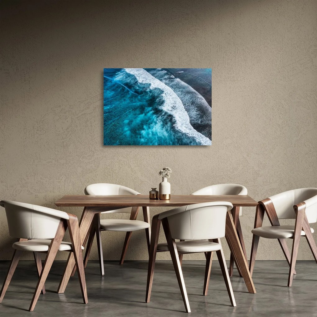 Obraz na szkle - Fale na morzu (70x50 cm)