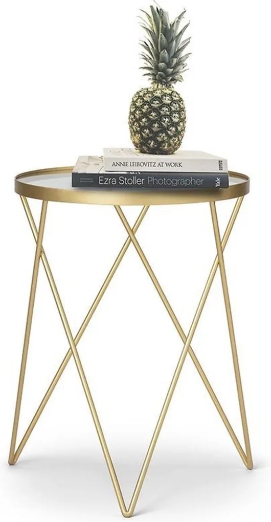 Stolik pomocniczy EMILY Ø 35,5 cm, złoty