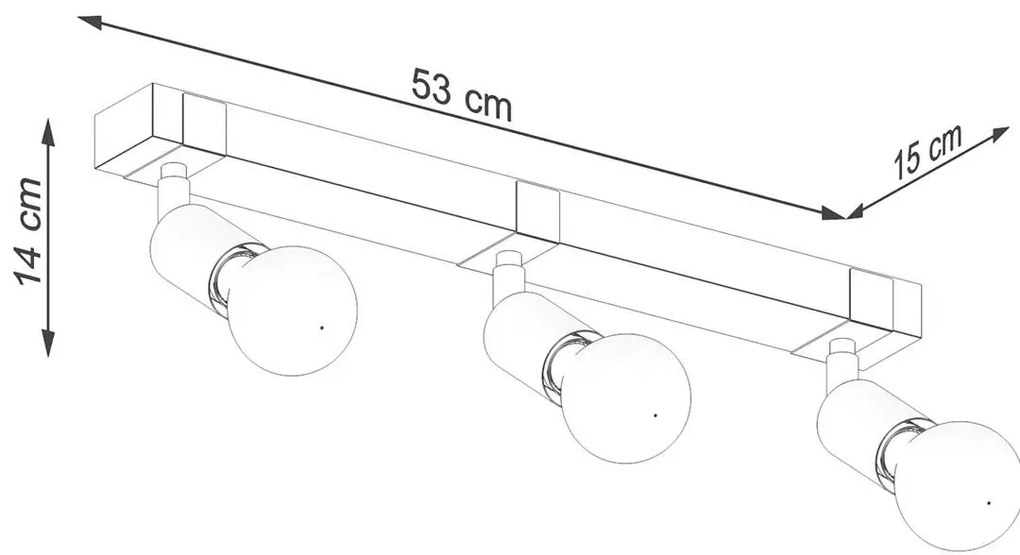Listwa oświetleniowa ZUCA 3 czarny SOLLUX LIGHTING