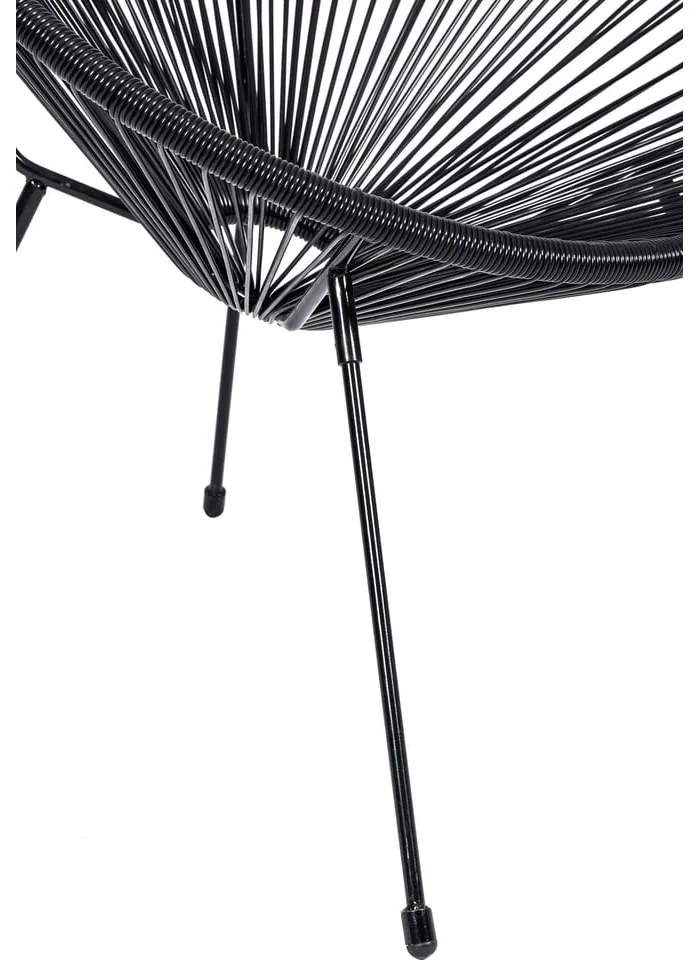 Czarny metalowy/plastikowy fotel ogrodowy Avocado Comfort – Bonami Selection