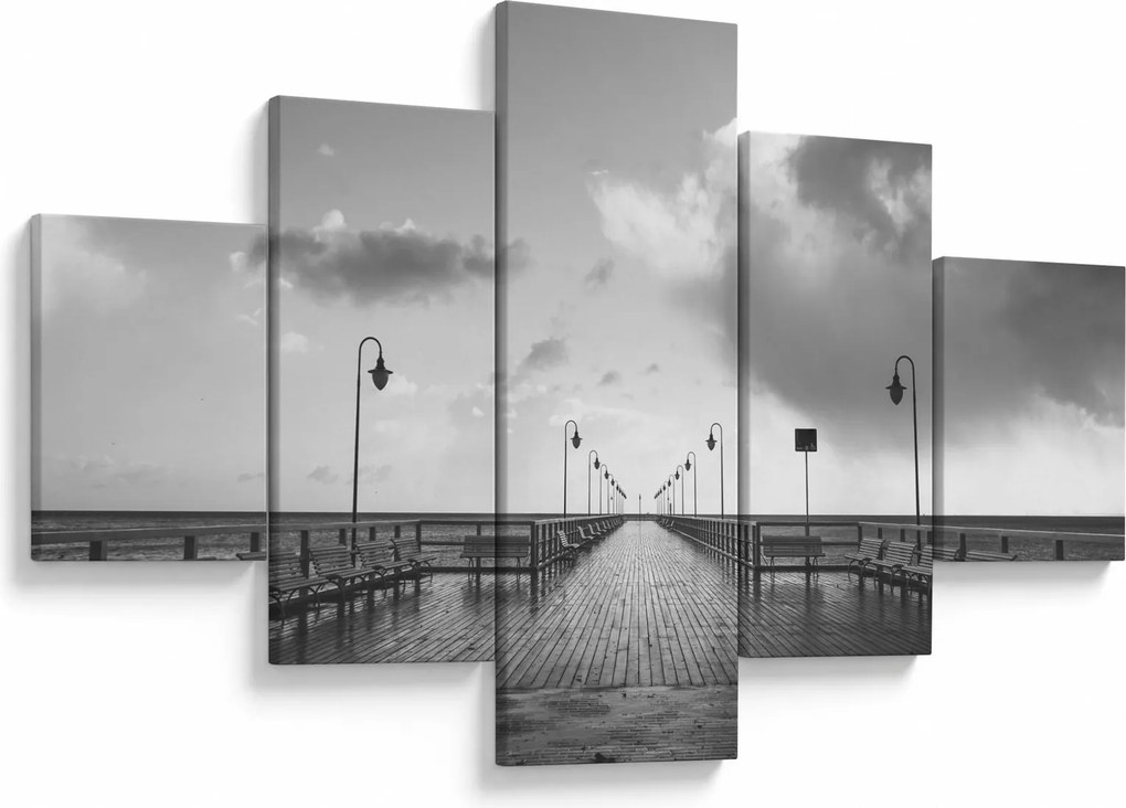 Obraz - Promenada nad wybrzeżem (125x70 cm)