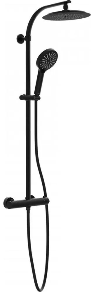 Schütte 60076 - Zestaw prysznicowy z baterią termostatyczną MADURA FRESH czarny